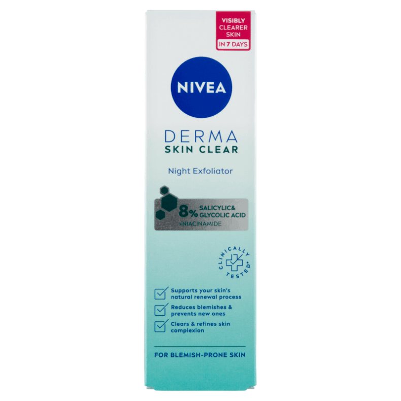 NIVEA Derma Skin Clear Éjszakai Hámlasztó 40 ml