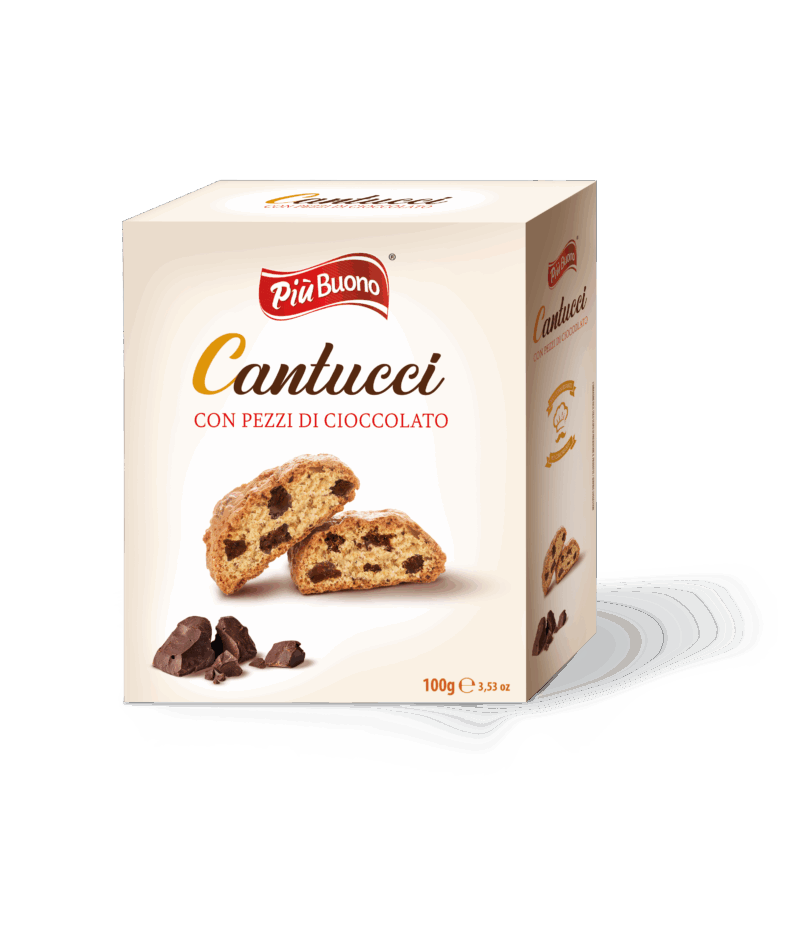 Piu Buono cantucci csokoládé darabokkal 100g