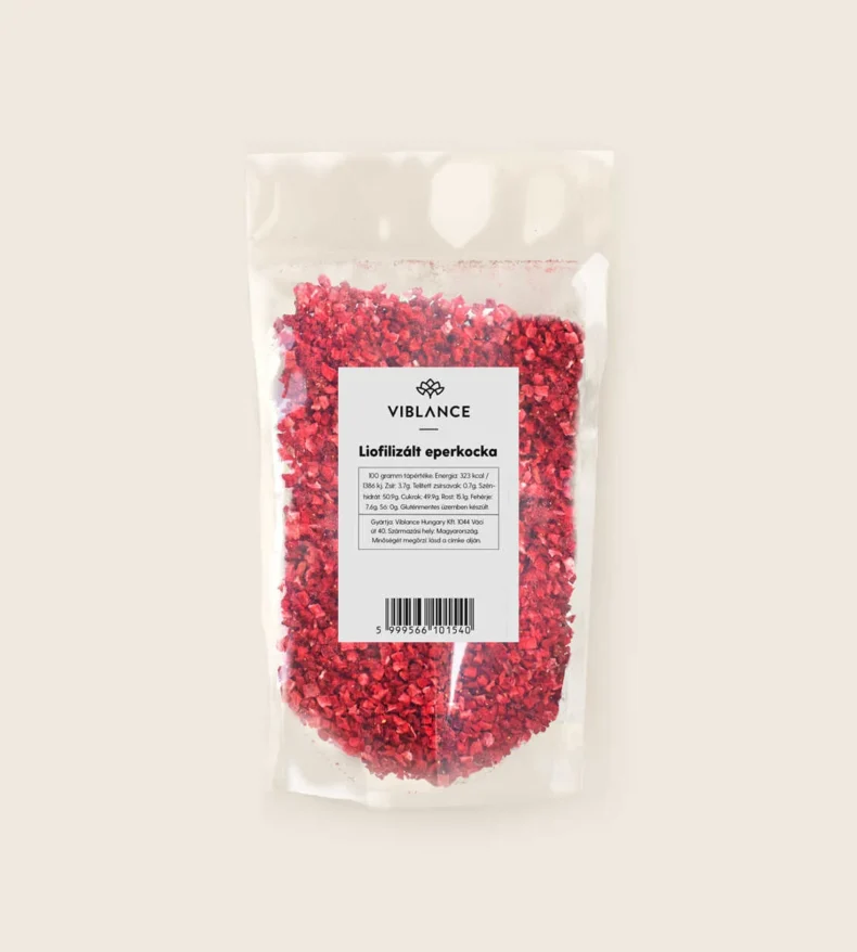 Viblance Liofilizált eperkocka 70g