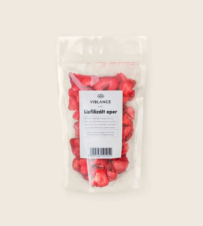 Viblance Liofilizált eper szeletek 40g
