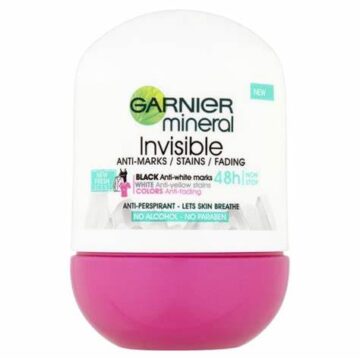 GARNIER Mineral Deo Roll-On 50 ml Invisible Black&White Fresh Aloe