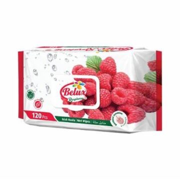 BELUX nedves törlőkendő málna (RASPBERRY) 120 db flip top