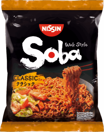 Nissin Soba instant tésztaétel klasszikus ízesítéssel 109g
