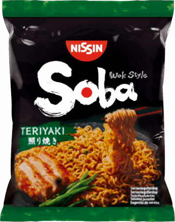 Nissin Soba instant tésztaétel teriyaki ízesítéssel 111g