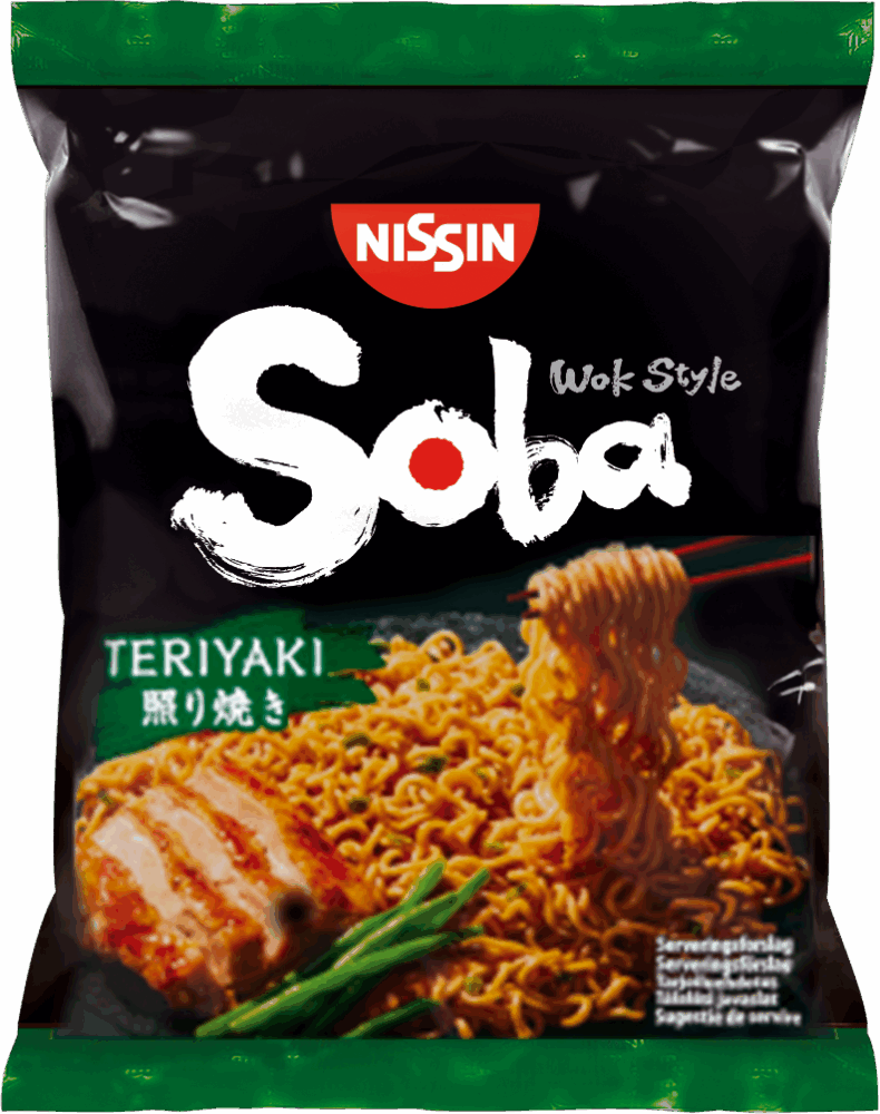 Nissin Soba instant tésztaétel teriyaki ízesítéssel 111g