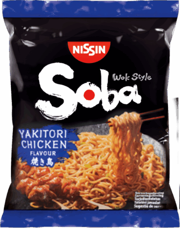 Nissin Soba instant tésztaétel yakitori csirke ízesítéssel 110g