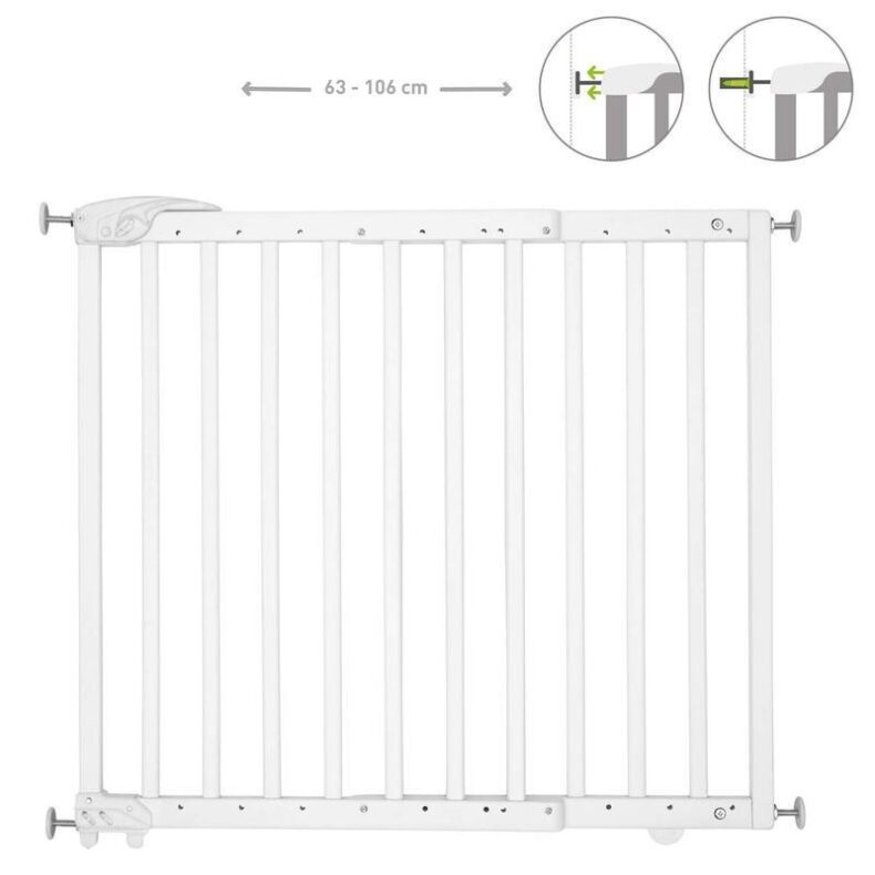 Badabulle ajtórács Deco Pop fa 63-106 cm fehér B025225
