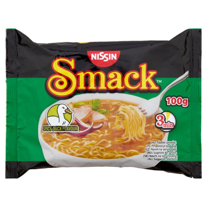 Nissin Smack instant tészta leves fűszeres kacsa ízesítéssel 100g