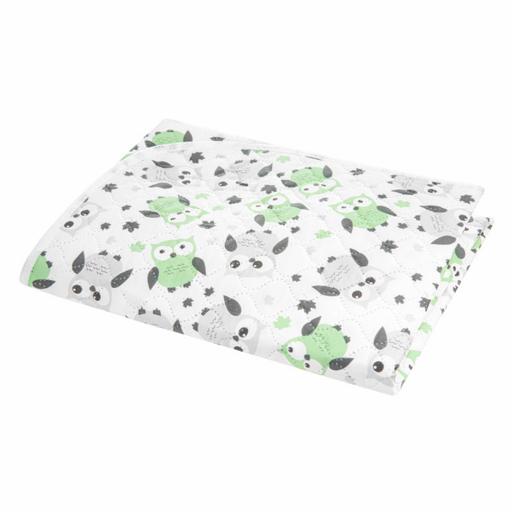 Akuku pelenkázó lap - utazó 55x70cm Bagoly zöld - Image 2