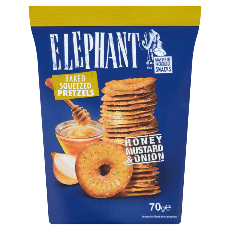 ELEPHANT chips tallér 70g méz-must-hagym