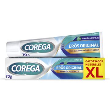 Corega Erős Original enyhén mentolos műfogsorrögzítő krém 70 g