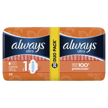 Alternative view of Always Duo Ultra Normal  egészségügyi betét 20 db