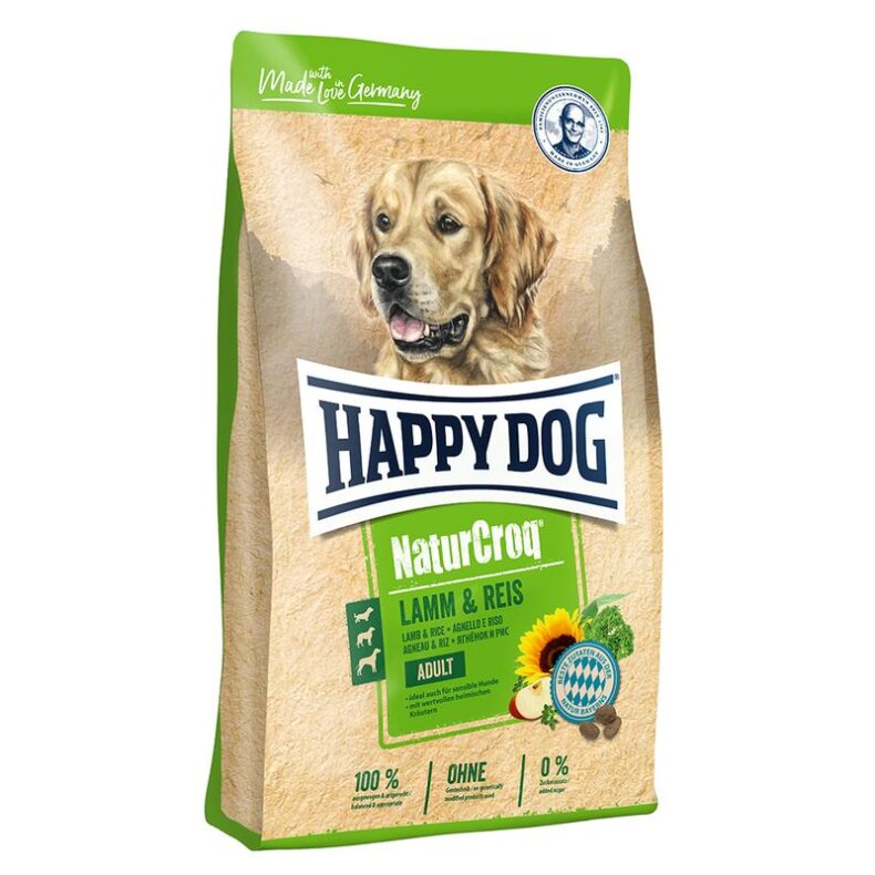 HAPPY DOG NATURCROQ  BÁRÁNY & RIZS 15KG