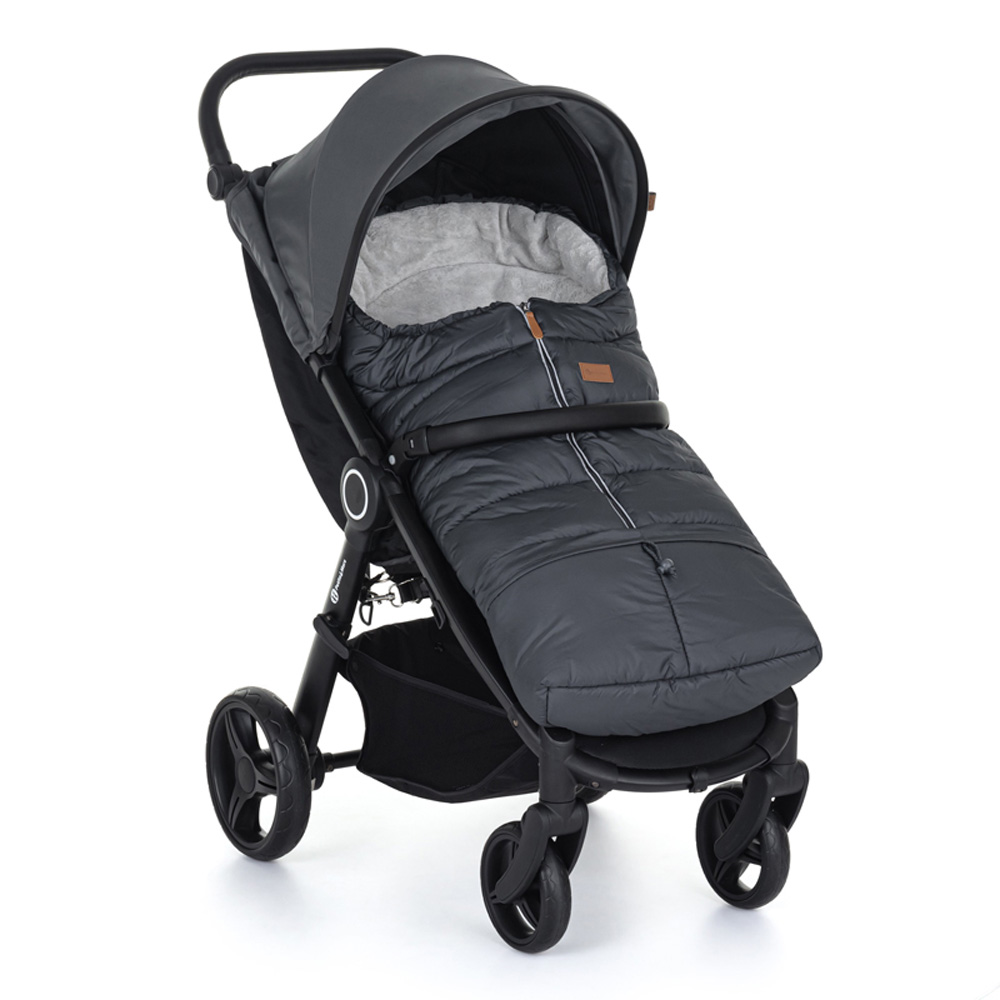 Petite and Mars Téli szett Jibot 3in1 bundazsák és kézmelegítõ kesztyû babakocsira Jasie Charcoal Grey - Image 6