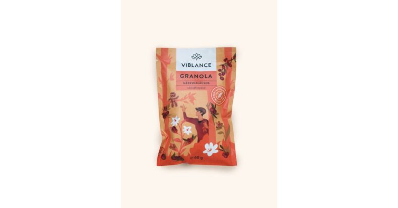 Viblance Eper & Kakaó Ropogós Müzli 60g