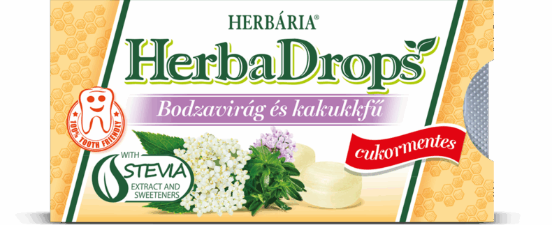 Herbária Herbadrops Bodza-Kakukkfű Cukorka