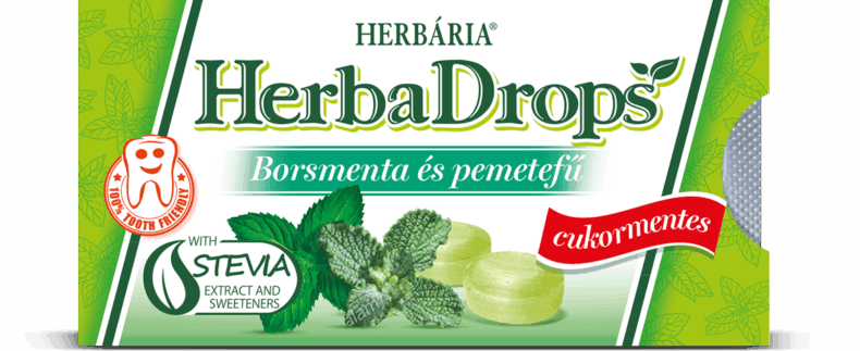 Herbária Herbadrops Borsmenta-Pemetefű Cukorka