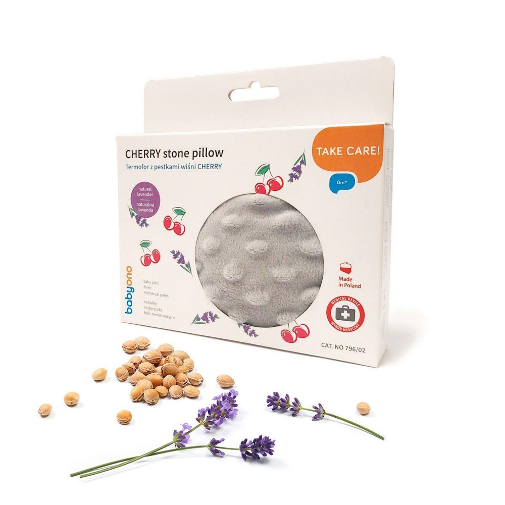 BabyOno cseresznyemagos párna - Cherry hideg-meleg terápiához szürke 796/02 - Image 3