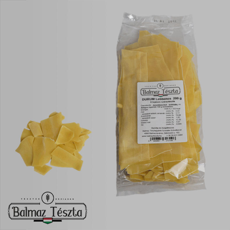 Balmaz Tészta 8 tojásos durum Lebbencs 200g