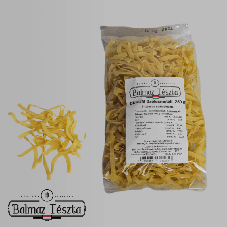 Balmaz Tészta 8 tojásos durum Szélesmetélt 250g