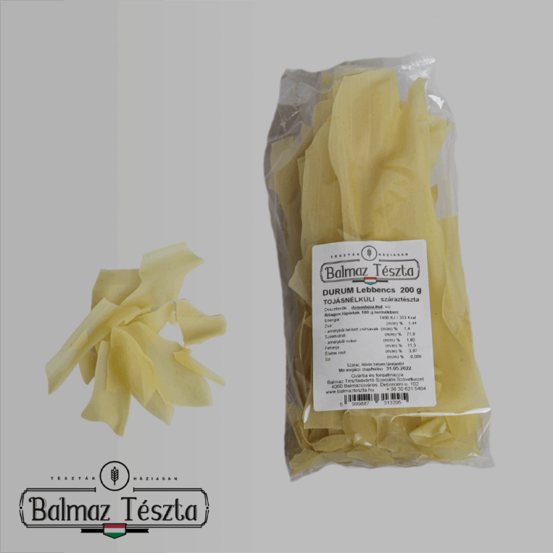 Balmaz Tészta tojás nélküli durum Lebbencs  200g