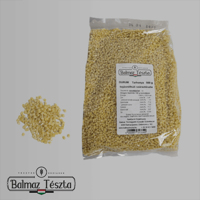 Balmaz Tészta tojás nélküli durum Tarhonya 500g