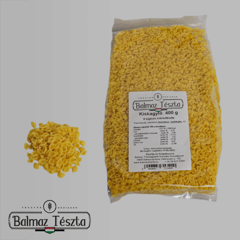 Balmaz Tészta 8 tojásos Kiskagyló 400g