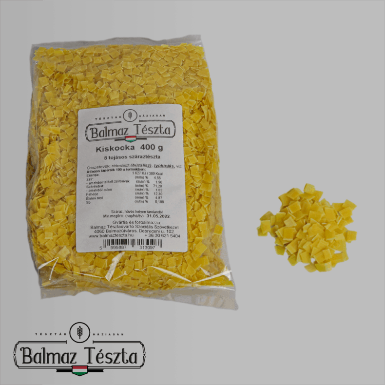 Balmaz Tészta 8 tojásos Kiskocka 400g