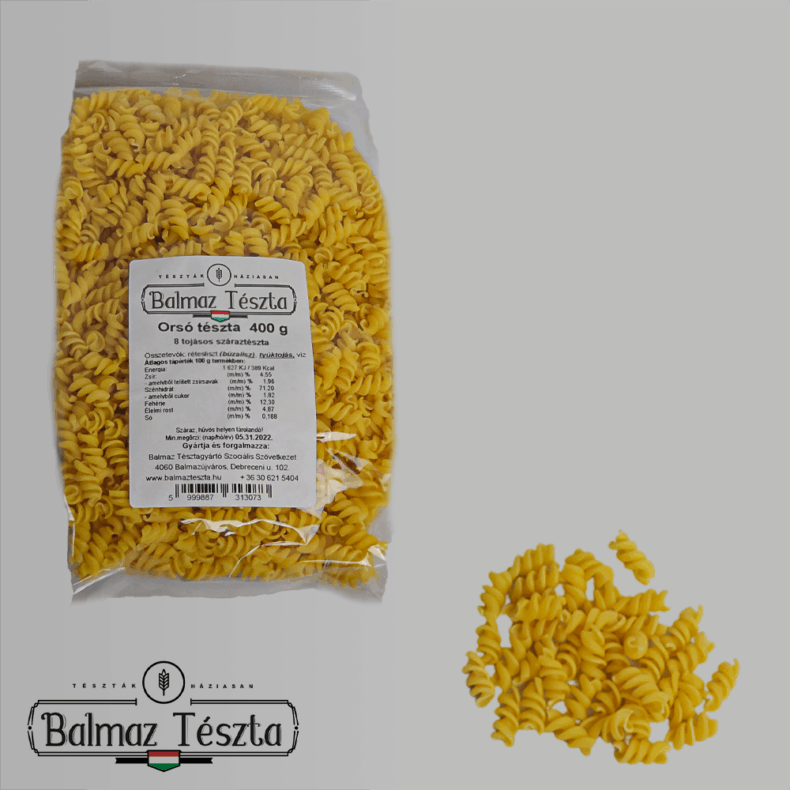 Balmaz Tészta 8 tojásos Orsó 400g