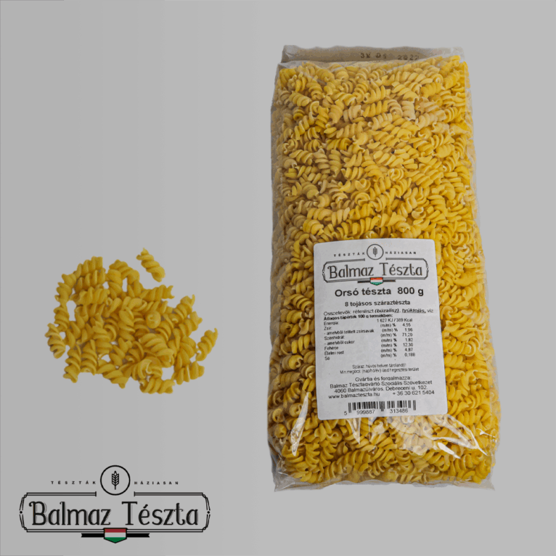 Balmaz Tészta 8 tojásos Orsó 800g