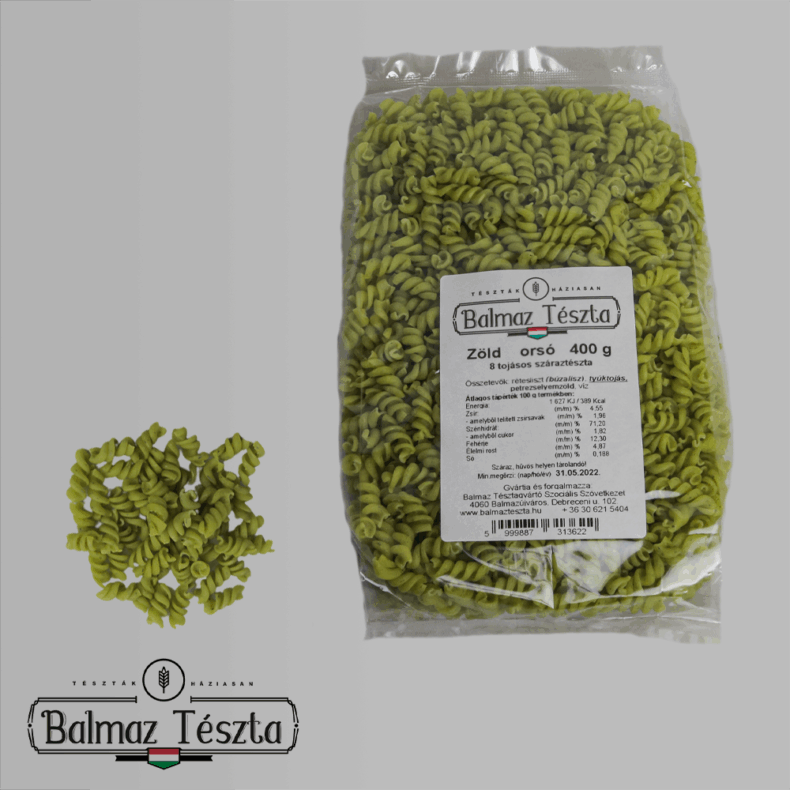 Balmaz Tészta 8 tojásos Zöld orsó 400g