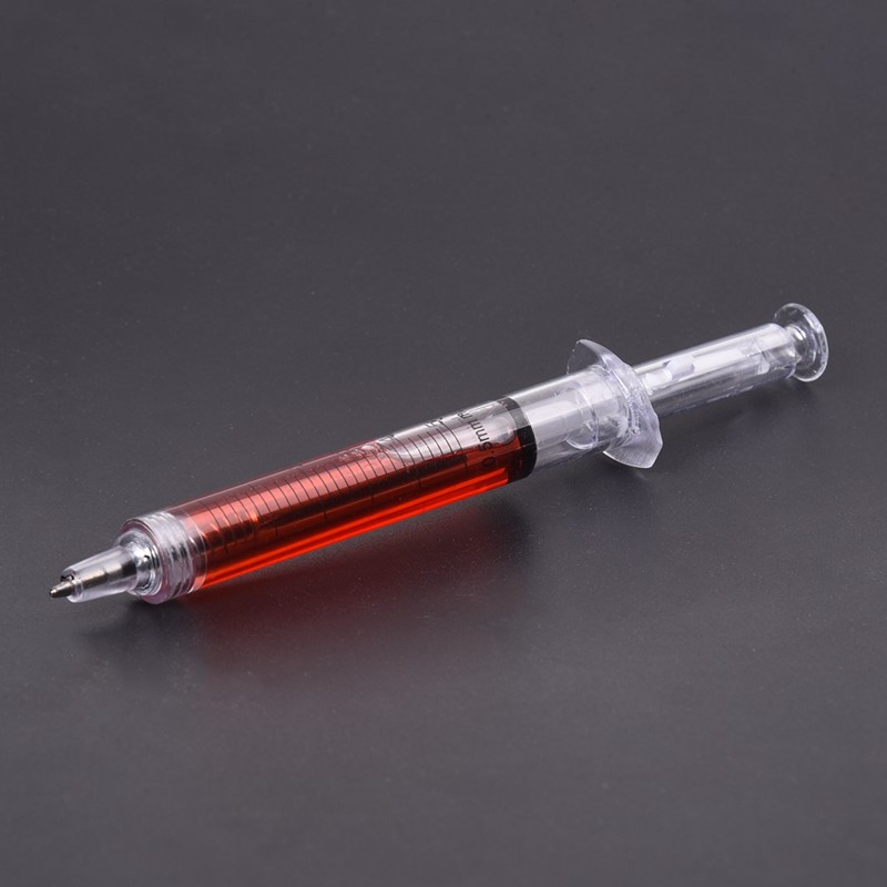 Fecskendő formájú toll piros folyadékkal - Image 2