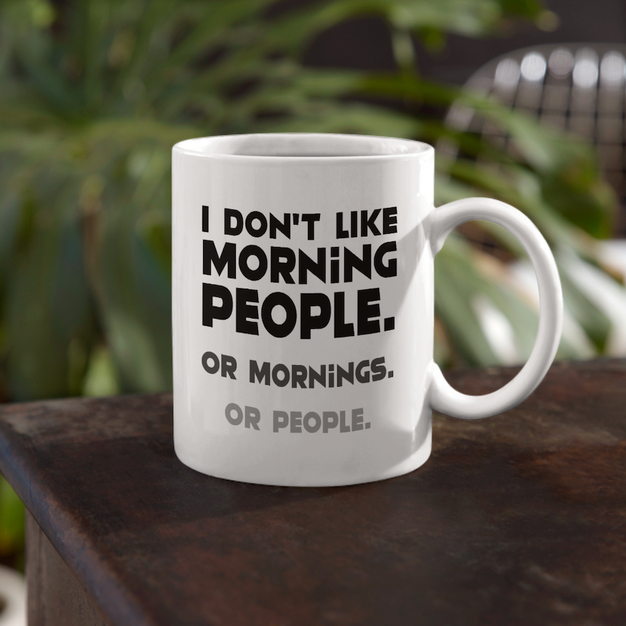 Morning People fehér bögre - Image 3