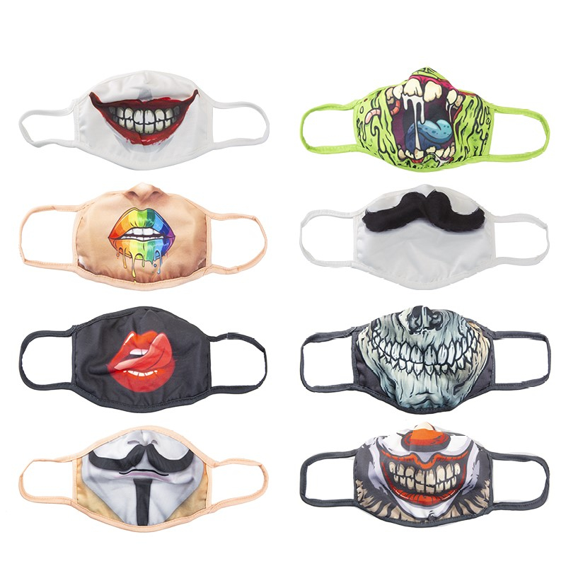 Színes szivárvány száj mintájú szájmaszk - Image 2