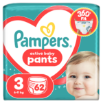 Pampers Active Baby Bugyipelenka 62 db 6-11 kg Méret 3