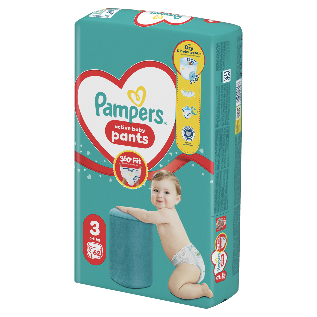 Pampers Active Baby Bugyipelenka 62 db 6-11 kg Méret 3