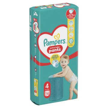 Pampers Active Baby Bugyipelenka 52 db 9-15 kg Méret 4