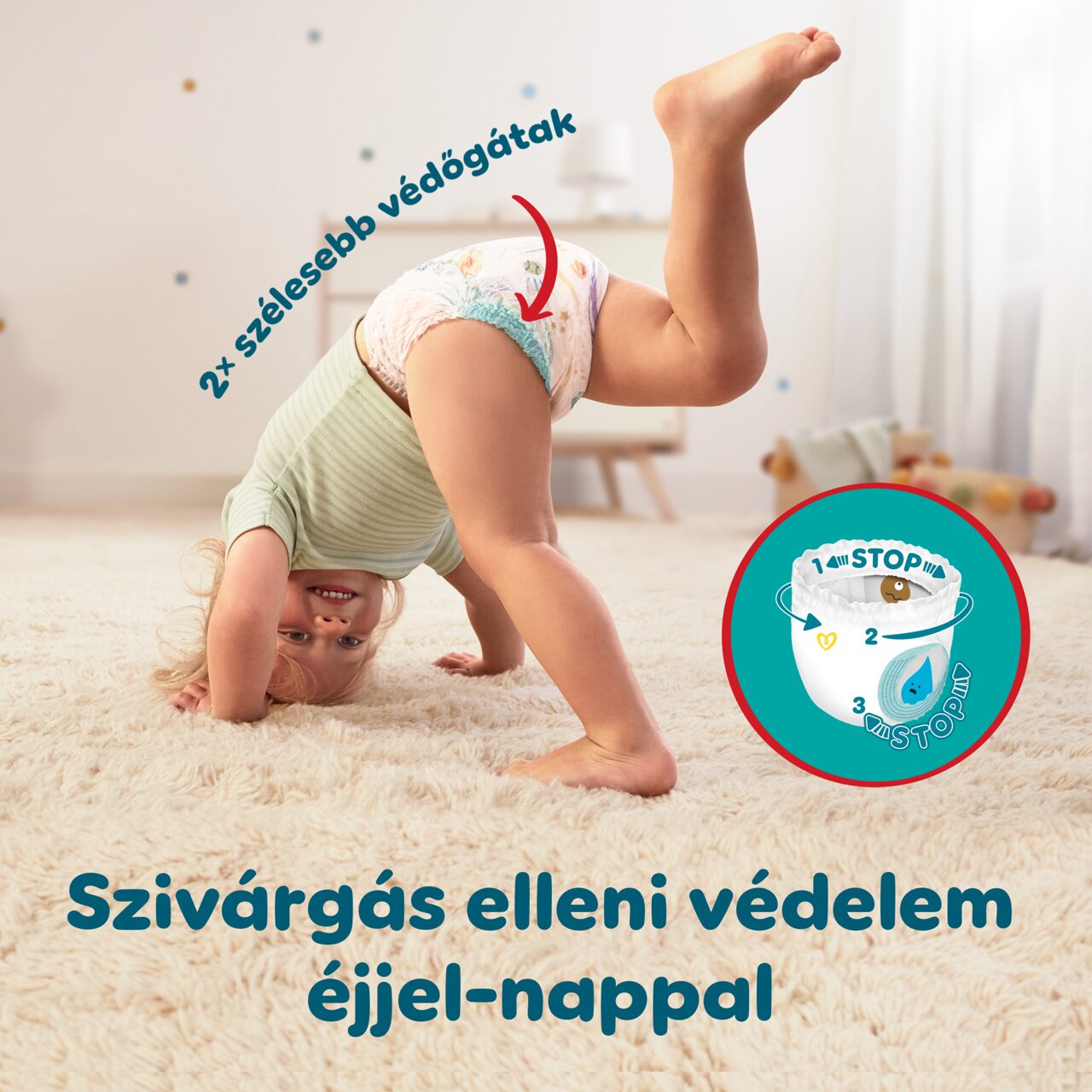 Pampers Active Baby Bugyipelenka 52 db 9-15 kg Méret 4