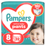 Pampers Active Baby Bugyipelenka 32 db 17+ kg Méret 8