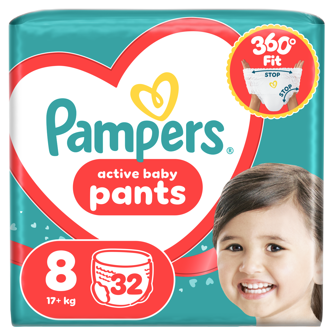 Pampers Active Baby Bugyipelenka 32 db 17+ kg Méret 8