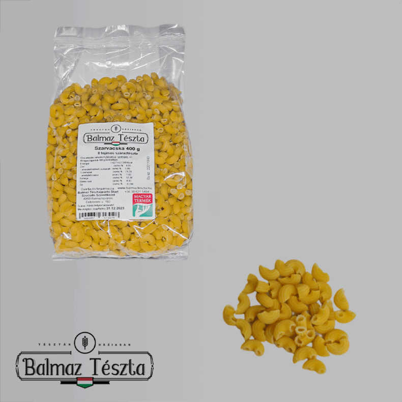 Balmaz Tészta szarvacska 8 tojásos 400g