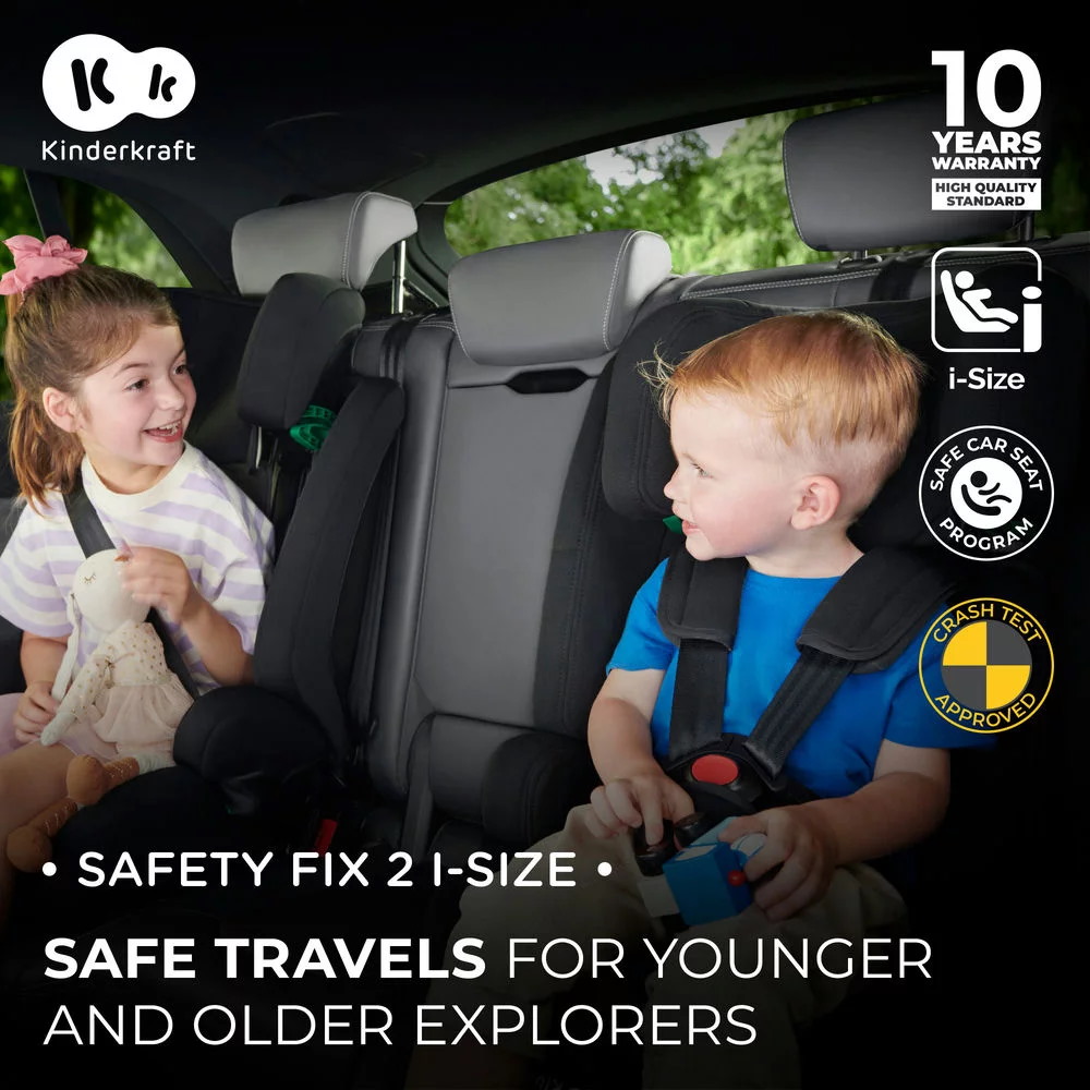 Kinderkraft gyerekülés Safety Fix 2 i-Size Isofix 76-150cm szürke - Image 8