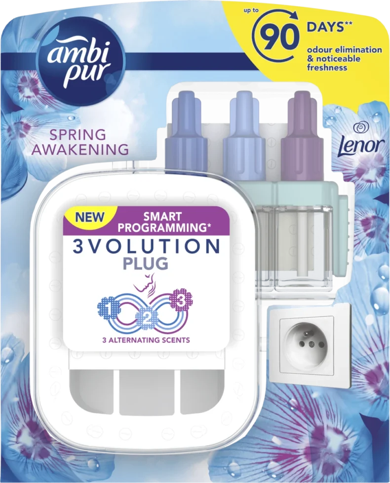 Ambi Pur 3Volution elektromos légfrissítő alapcsomag Lenor Spring 20 ml