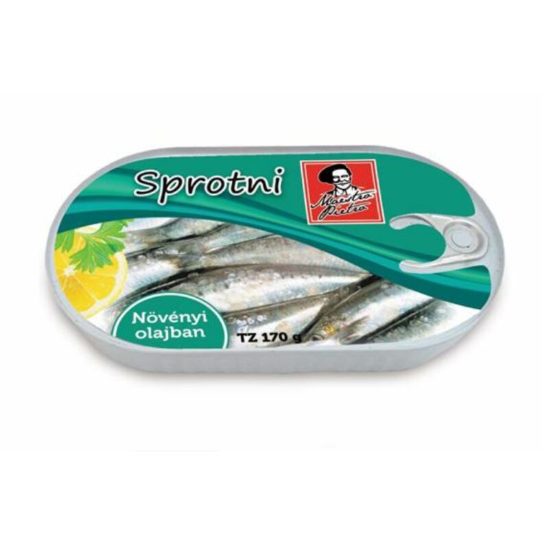 Maestro Pietro Sprotni Növényi Olajban 170g tépőzáras konzerv