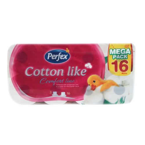 Toalett Papír Perfex Cotton Comfort Line 16 Tekercs