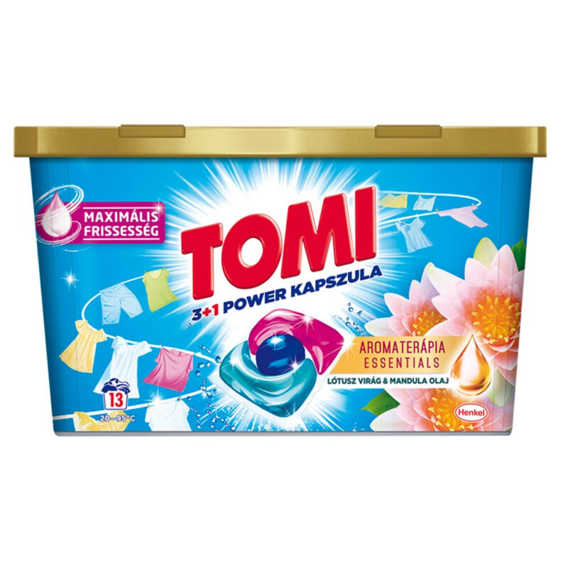 Tomi Power Caps mosókapszula 13 db Aromaterápia Lótusz és Mandula