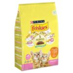 Purina Friskies Junior csirkével, tejjel és hozzáadott zöldségekkel száraz macskaeledel 10 kg