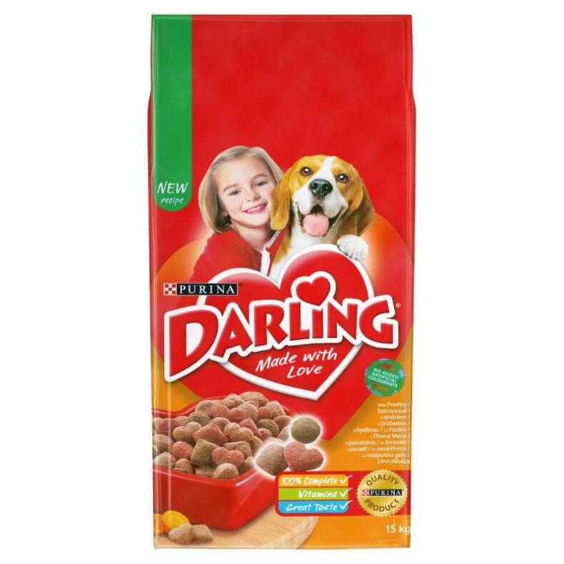 Purina Darling száraz kutyaeledel csirke + pulyka + zöldség 15 kg