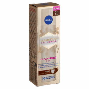 NIVEA Luminous630 pigmentfoltok elleni CC fluid FF30 Sötét 40 ml