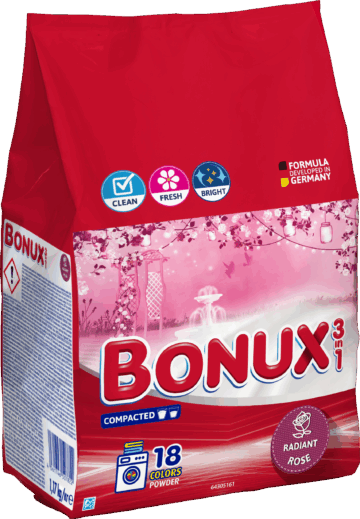 BONUX mosópor 1,17 kg Rose (18mosás)
